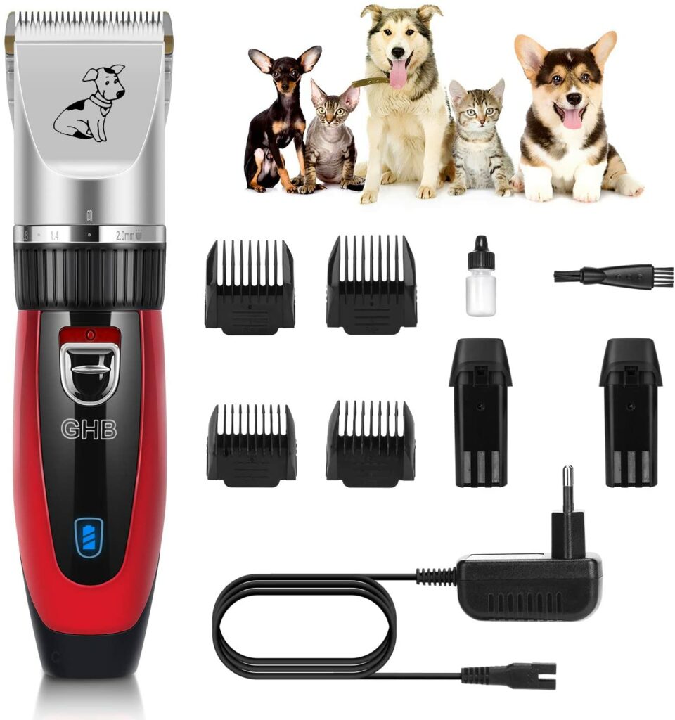 GHB Tondeuse électrique rechargeable pour chien et chat